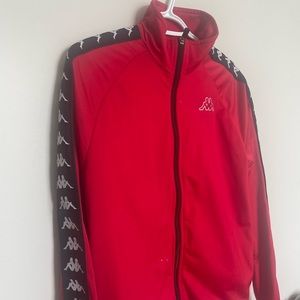 Red Kappa Zip Up Hoodie